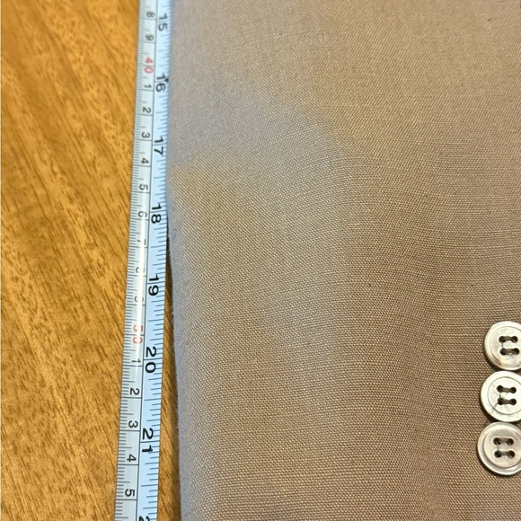 JH Collectibles NWT vintage style Tan Linen poly blend Blazer SZ 16 - Picture 8 of 9